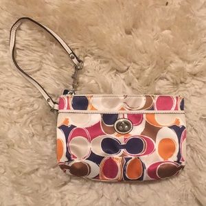 NWOT Coach Multicolor Mini Wristlet